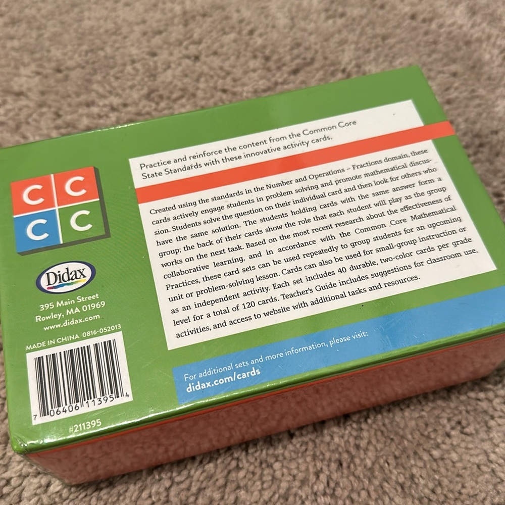 NWT Common Core Collaborative Cards - Fractions - Picture 3 of 3